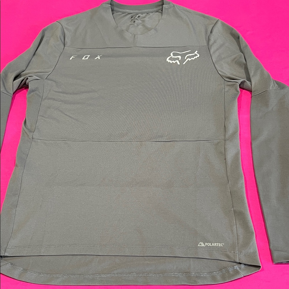 Fox Defend , polartec , cordura fabric , Men's Long Sleeve Shirt in Gray